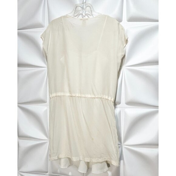 Gold Hawk Sz S Ivory Cream Lace Crochet Drawstring Swim Coverup Cover Up Dress - Picture 6 of 11